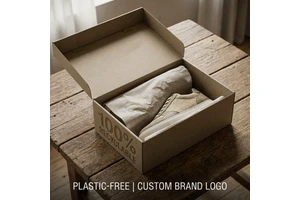 Custom Printed Corrugated Shoe Box with Metal Eyelet Ventilated Sneaker Packaging