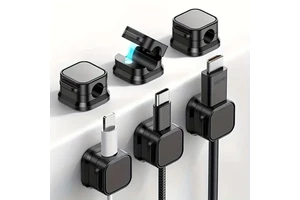 6 Pack Magnetic Cable Clips Adhesive Wire Holder Keeper Organizer for Home Office Desk Phone Car Wall Management Accessory