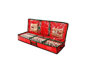 Christmas Tree Paper Storage Box PE Woven Material Foldable Multi-Purpose Dust-Proof for Holiday Greeting Cards and Decorations