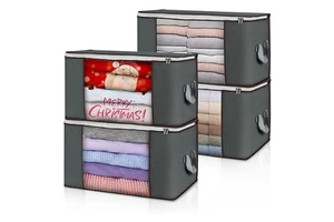 Hot Sale Large Capacity Bag clear Window Folding Clothes Storage Organizer Fabric Under Bed Storage Bag