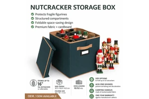 Christmas Decoration Hardshell Folding NUTCRACKER STORAGE ORGANIZER Adjustable 9 Compartments Eco-Friendly Durable Factory