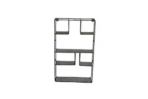 Customized Metal Shelf Galvanized Rustic Finished Wall Storage Organizer for Books and Pots Heavy Duty Rack Made in India