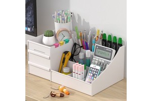 Plastic Beauty Cosmetic Jewelry Skin Care Storage Box Drawer Makeup Organizer with Handle