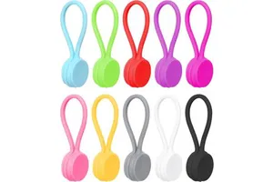 Muti-use Silicone Earphone Cord Winder Wire USB Anti-winding Storage Magnet Cable Organizer
