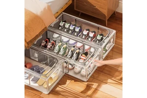 Clear Shoe Box Storage Foldable Shoe Display Box Organizer Underbed Storage Containers Factory Price