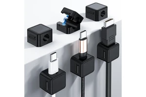 Portable Magnetic Cable Organizer Clips Plastic Phone Accessories Management Wardrobe Living Room Storage Holder Wall Hangers
