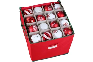 2026 hot selling Holiday Decorations Accessories Storage Container Christmas Ornament Storage Organizer with Dividers