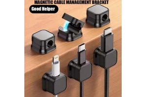 Wholesale Magnetic Cable Organizer Factory Direct Plastic Cord Holder for Car Desk Kitchen Organizer USB Wire Clip Case