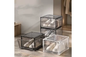 Storage, Organization, Storage, Household Shoe Box Storage, Transparent, No Installation, Thick, Simple Storage Box