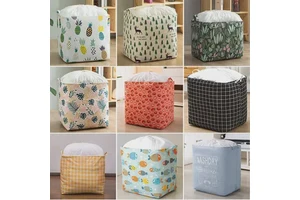 Single-Tier Foldable & Flexible Square Wardrobe Clothes Organizer Multifunction Quilt Storage Bag Baskets