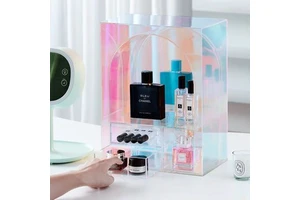 Colorful Multi-Layer Acrylic Cosmetic Storage Rack for Cup and Skin Care Products for Bathroom or Living Room Desktop Storage