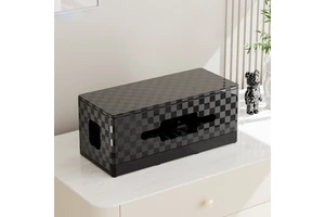 CHICON Cable Storage Box Collapsible Organizer for Home Desk Accessories Management Power Strips Wires Conceal Capacity