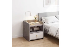 MDF Modern Minimalist Dark Bedside Cabinet Multifunctional Hidden Storage Anti-theft Safe Customizable Color Custom Size Bedroom