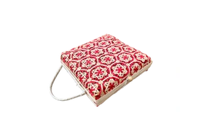 High Quality Handmade Eco-Friendly Vintage Style Rattan Square Shape Woven Storage Basket Flower Decorated Export Quality
