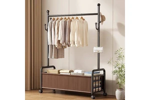 Bestselling Modern Home Floor Standing Coat Rack Multi-Functional Carbon Steel Movable Clothes Storage Rack