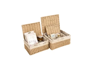 Bulk Supply Handmade Natural Rattan Beverage Can Storage Baskets