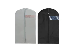 Custom Logo Printing with Zippers Travel Dust-proof PEVA Cotton Large Capacity Wedding Dress Non-woven Garment Cover Suit Bag