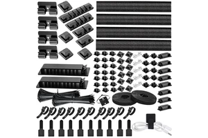 Nylon Cable Wire Management Organizer Kit for Home Office Computer Power Cord Organization