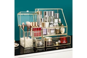 Storage Box Luxury Acrylic Holder Perfume Lipstick Eyeshadow Foundation Organizer Vanity Make up Cosmetic Makeup Storage Box
