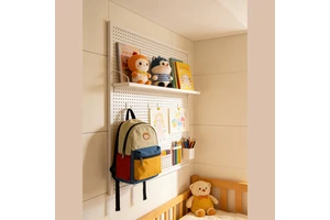 No-Drill Over the Door Storage Rack, Iron Multi-Purpose Wall Shelf for Kitchen Bathroom Fridge Closet