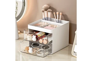 Makeup Organizer Storage Box with Drawers Cosmetics Pen Holder Large Capacity Storage Containers
