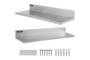 Stylish wall-mounted shelf usable for bathroom, bedroom, or kitchen storage, designed with a non-slip surface for safe placement