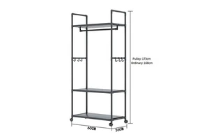 Space-Saving Metal Storage Rack Multi-Functional Coat Hanger Clothing Organizer