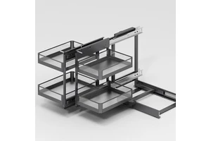 TKK Modern Design Kitchen Accessories Full Open Magic Corner Pantry Organizer Cabinet Hardware Pull Basket Blind Corner Shelves