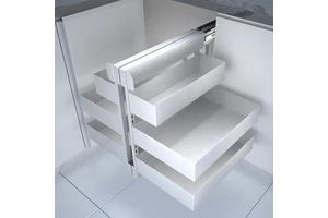 Magic Blind Corner Kitchen Cabinet Organizer 3-Tier Pull-Out Basket Modern Design Multi-Function in Cabinets