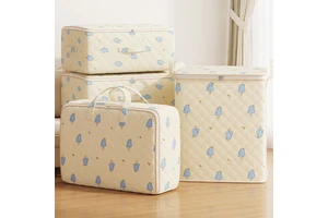 120L Large Storage Bags Set Non-Woven Fabric Quilt Organizer Foldable Clothing Luggage Carrying Bag