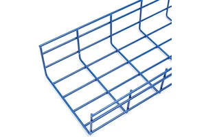 Stainless Steel Grid Tray Silver Corrosion-Resistant Construction Under Desk Electrical Equipment Cable Organizer