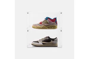 Acrylic Shoes Storage Boxes With Magnetic Side Drop High Quality Clear Acrylic Shoe Sneaker Box