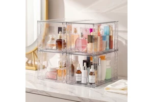 Hot Selling Cosmetics Storage Box 12 Inch Desktop Drawer Style Stackable Detachable Freely Matching Storage Box