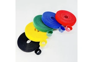 Fastening Wires Cords Wire Organizer Straps Adjustable Reusable Self Locking Double Side Hook and Loop Cable Ties Roll