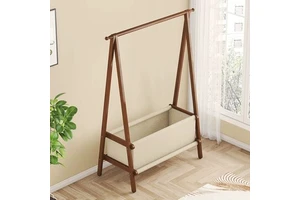 Movable Light Luxury Multi-Functional Floor Hanging Clothes Hanger New Household Clothes Rack for Bedroom & Balcony Coat Rack