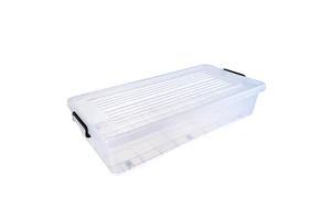 Hotsale 34l Under Bed Clothing clear Plastic Storage Box with Lids
