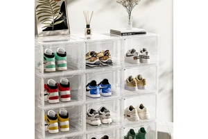 Manufacture High Quality Thicken Material Custom Luxury Shoes Storage Box Sneakers Plastic Storage Boxes & Bins
