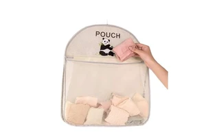 Storage net bag for hanging socks, for use in a wardrobe for storing underwear and underpants.
