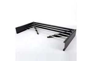 Wall Mounted Glossy Aluminum Alloy 5-Tier Multifunction Folding Rectangle Clothes Drying Rack for Bathroom Clothing Organizer