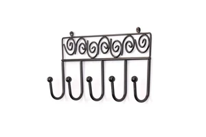 Black Metal Wall Mounted Coat Rack Metal Wall Key Holder Modern Metal Coat Rack Wall Hooks