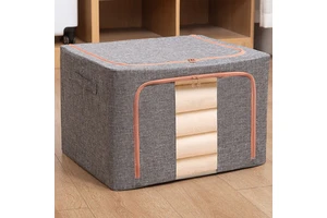 Large Foldable Closet Visible Canvas Under Bed Multipurpose Fabric Sheet Clothes Home Storage Organization Bags With Zipper