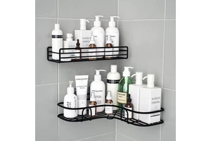 New Household High Quality Bathroom Corner Wall Mount Basket Shelves Storage Organizer