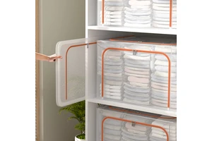 Wholesale Transparent Zipper Storage Box Pvc Material Waterproof Storage Box 100L 66L Clothing Storage Box