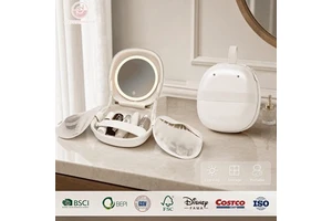 Wholesale OEM Led Bag Vanity Support ODM Support 3 Color Lighting Detachable Magnetic Supplier Makeup Case With Mirror