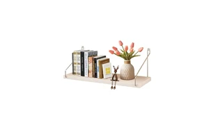 Modern Ivory White Floating Wall Shelf Wall Mounted Storage Display for Living Room Bedroom Home Decor Wholesale
