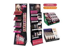 Custom Design Point of Sale Cardboard Display Racks Detachable Floor Display Stand for Retail Cosmetic Makeup Beauty Product