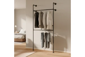 Modern Space Saving Metal Coat Rack Clothes Rack Display Stand Wardrobe for Bedroom Living Room Home Furniture