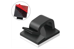 ELEHK Transparent / White / Black Wire Organizer with Acrylic Tapes Self-Adhesive Cable Clips
