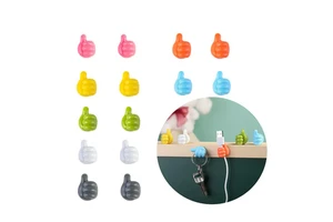 Creative PVC Thumb Shape Cable Holder & Key Hanger Hook Home Office Wire Management & Data Cable Organiser