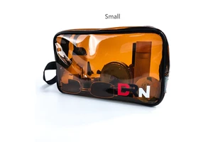 High Quality Transparent Large Capacity Makeup Bag Organizer Custom Waterproof Zipper Clear Travel Clear Cosmetic Bag